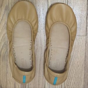 Tieks by Gavrieli Women’s Ballet Flats Camel Tan Leather Size 7 Foldable Pre-Own